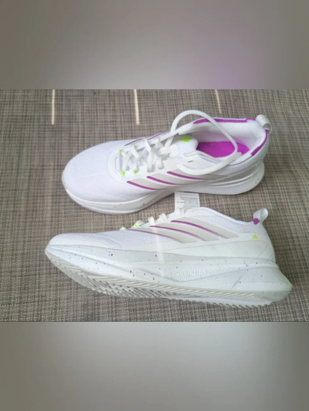 Adidas White Athletic Sneakers with Pink Accents - Women's Running Shoes